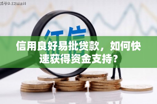 吉隆信用良好易批贷款，如何快速获得资金支持？