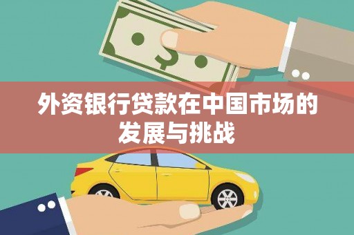 平乡外资银行贷款在中国市场的发展与挑战
