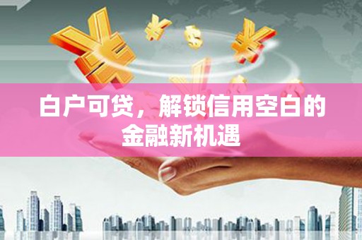 景东白户可贷，解锁信用空白的金融新机遇