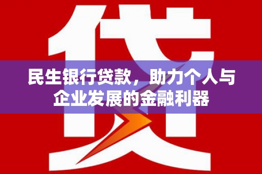 盐埕民生银行贷款，助力个人与企业发展的金融利器