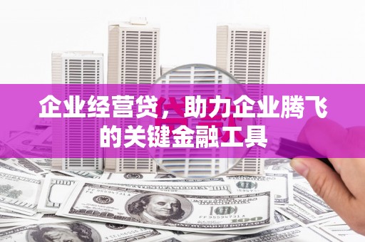 白银企业经营贷，助力企业腾飞的关键金融工具